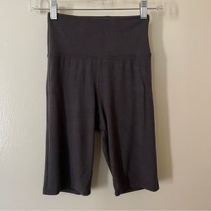 Joah Brown ribbed biker bike shorts charcoal gray S/M nwot